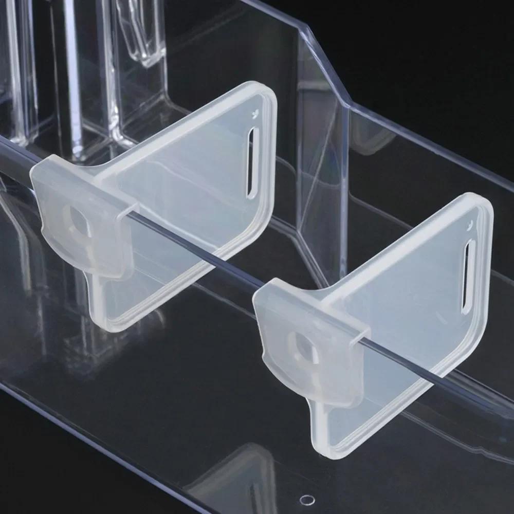 2/4/6 Stück Stabile durchscheinende Kühlschrank-Organizer-Trennwände Verstellbare Kühlschrankaufbewahrung Platzsparende Fächer für Küchenschränke