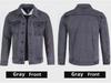 Giacca di Jeans Solida Grigia da Uomo Taglio Ampio 2023 - Abbigliamento Casual Autunnale