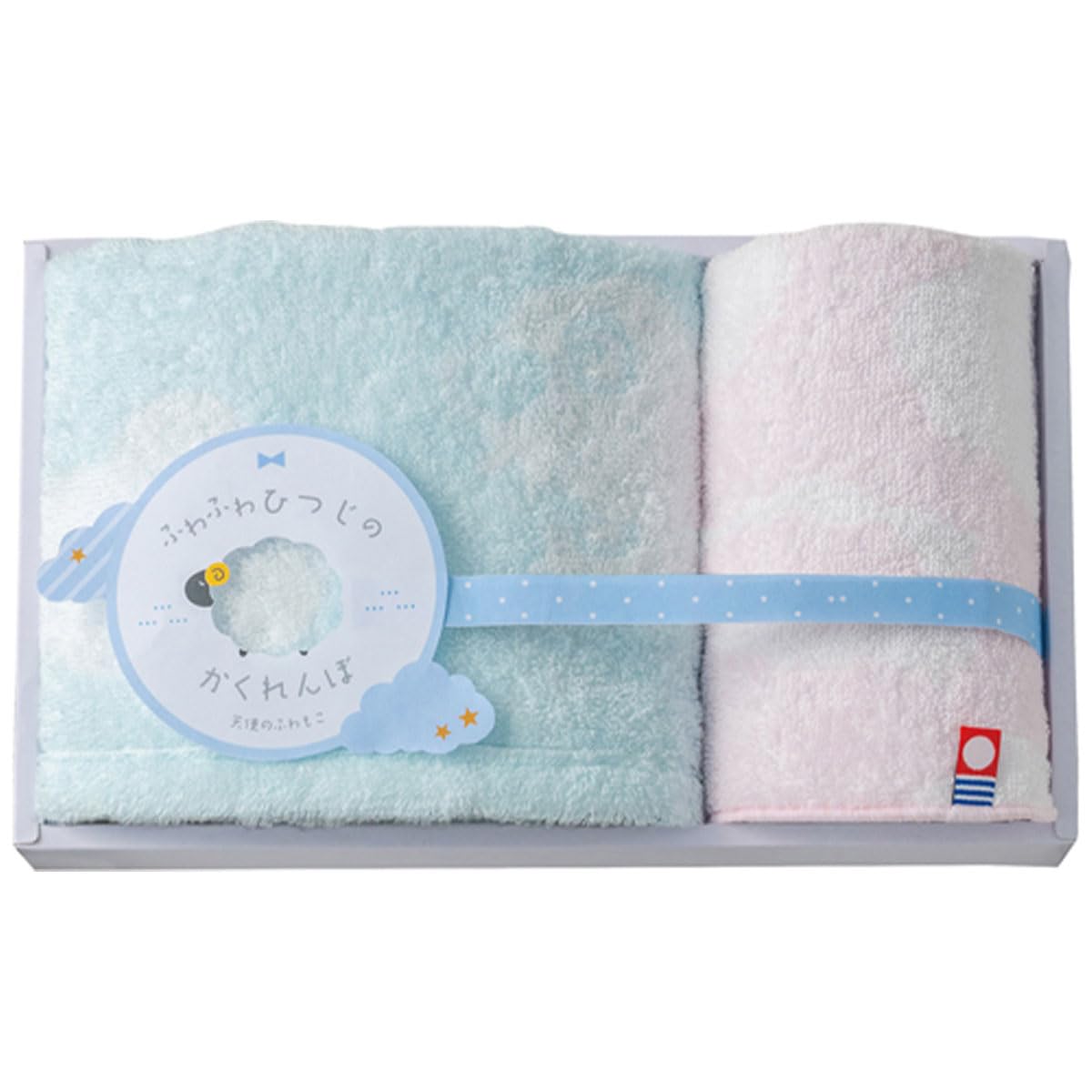 

Imabari Towel Gift Sheep Made in Japan 1 1 Towel Set, Boxed, Design, Gift, (Fluffy Sheep, Washcloth, Handkerchief)