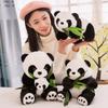 Adorable Miniature Panda Plush Toy Soft Stuffed Animal Cuddly Black White Doll