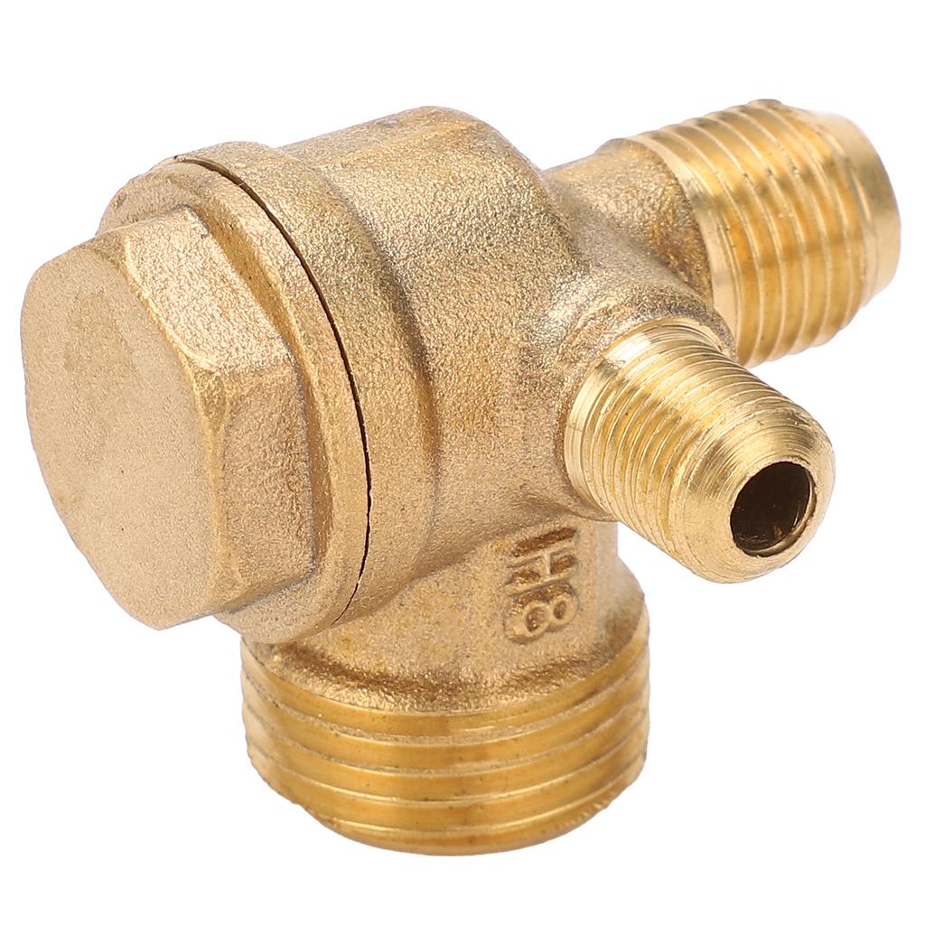 Air Compressor Check Valve 3 Way NonReturn Male Threaded Accessories 1 2x14x10 Brass