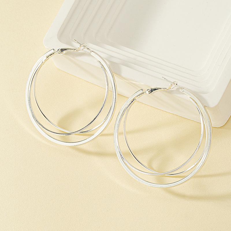 

Европейские и американские ретро геометрические серьги-кольца: Шикарные серьги-кольца в инди-стиле для женщин