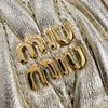 Excellent MIUMIU Charm TRICK MATELASSE KEYRING Gold Leather Women 5TL527 Used