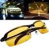 Fashion Yellow Night Vision Driving Glasses UV400 Metal Frame Sunglasses for Men Women Driver Sun Glasses