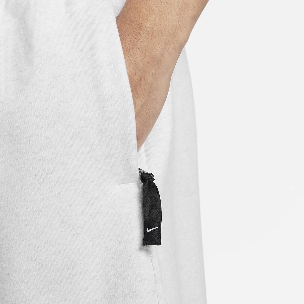 Nike Solo Swoosh Solid Color Logo Elastic Waist Sports Shorts Men Bottoms White DV3055-051