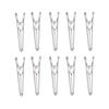 10 PCS Silver Sealing Clip Stainless Steel Food Storage Bag Clip Bag Sealing Clip  Household Kitchen