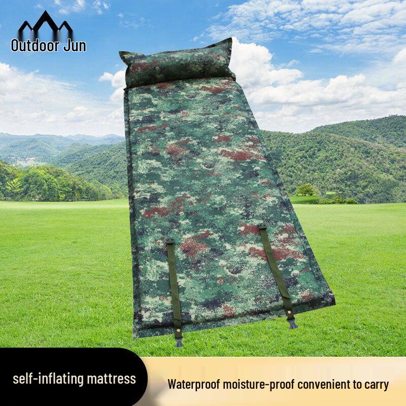 Outdoor Automatic Inflatable Sleeping Pad with Pillow