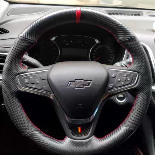 wdpf5 For Chevrolet CRUZE sail 3 MALIBU XL Cavalier Equinox DIY Custom leather carbon fiber car steering wheel cover auto parts