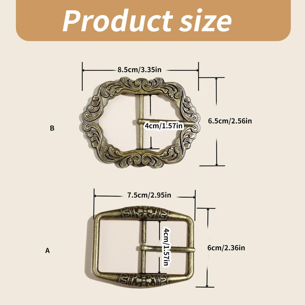 Fashion Carved Floral Pattern Belt Buckle Replacing Component Easy to Use Heavy Rock Belt Buckle Replacements for Adult