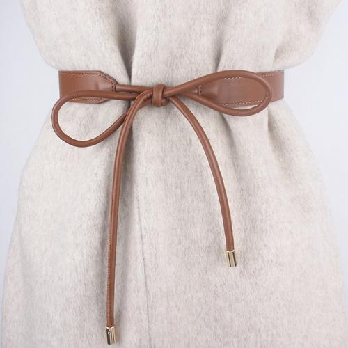 Waist Leather Belt for Women Dress Coat Suit Knot Rope Luxury Designer Ladies Corset Hip High Belt Waistband Appreal Accessories