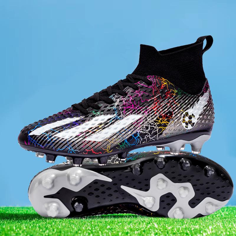 New football shoes men's and women's high-top spikes broken nails student boys training game
