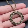 Antique Silver Color Antique Bronze Color Leaf & Branch Pendant Necklace Tree Leaves Necklace For Women Metal Long Chain