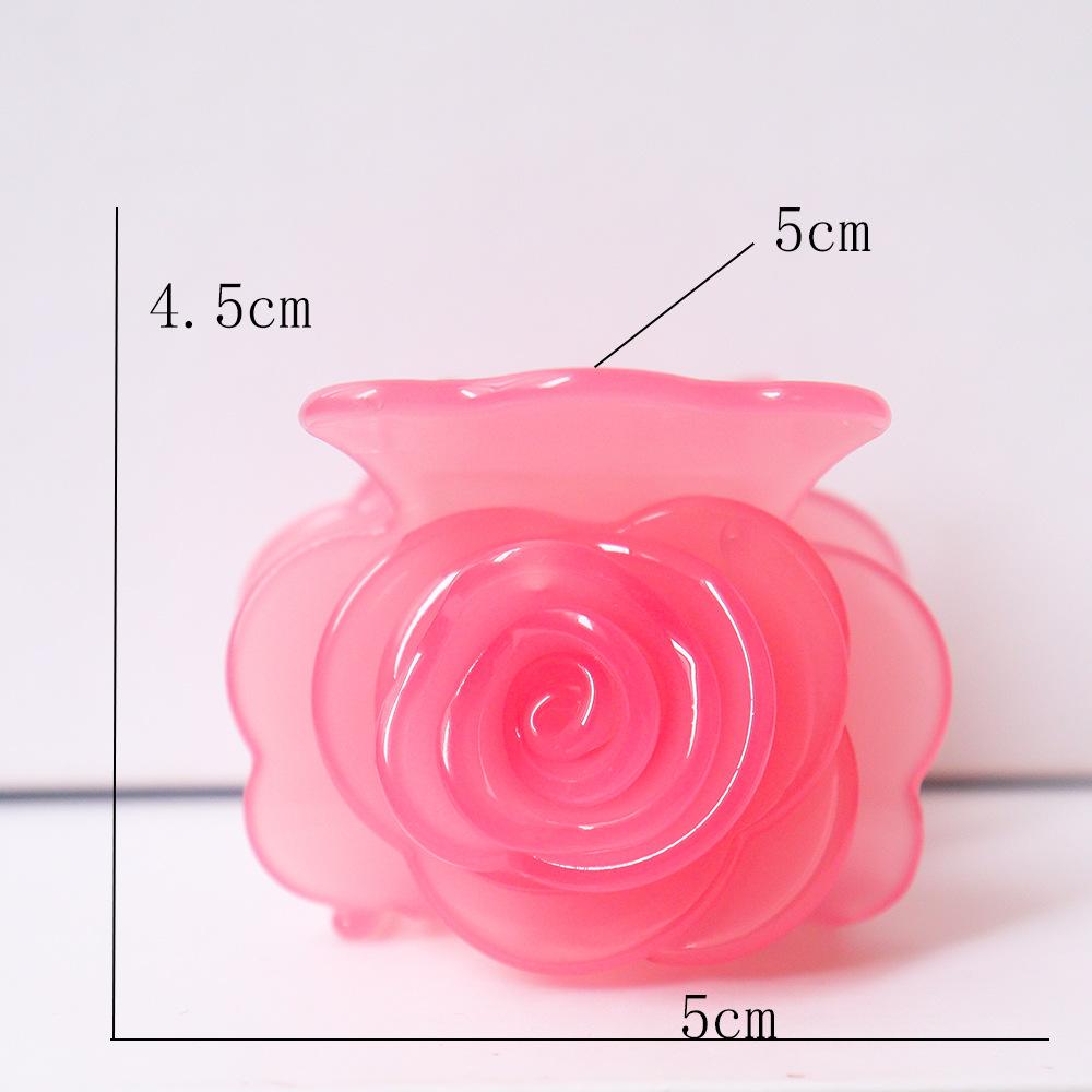 

Acetate Color Rose Flower High-End Gold Label Letter Hair Catcher For Women