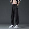 drape ice pants men's summer thin large size loose fashion trend straight mopping trousers