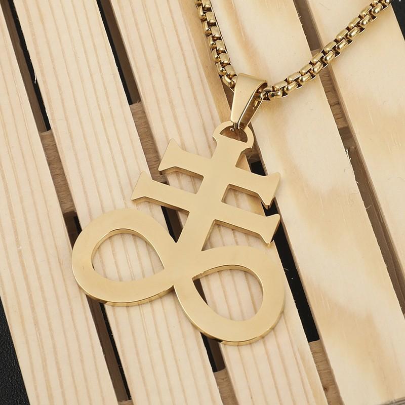 Pendant Satan Cross Men's Gothic Mysterious Jewelry Necklace