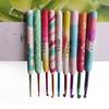 Knitting Tools Sweater Needles Soft Pottery Handle Color Crochet, Soft Handle Crochet Set of 9