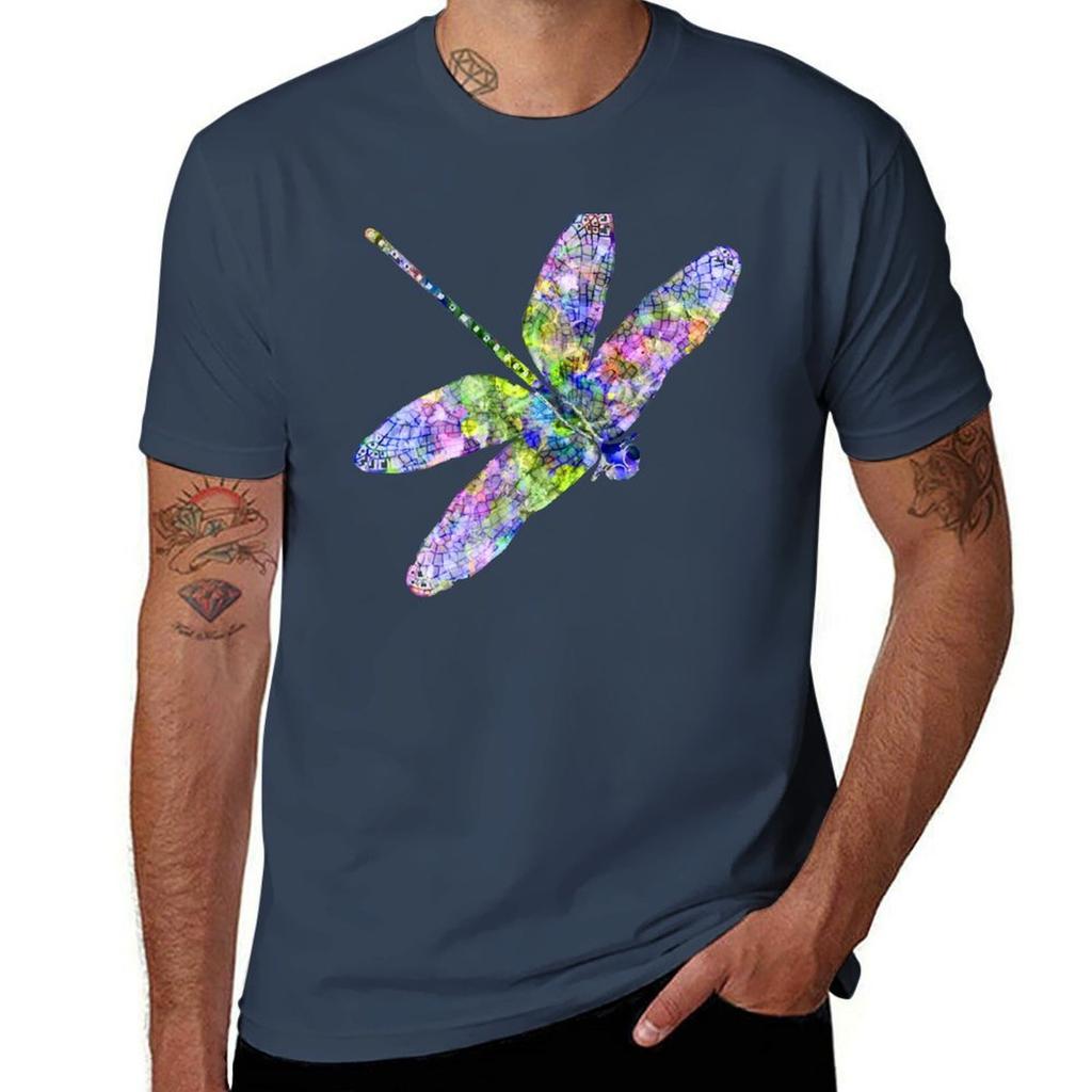 Dragonfly Tshirt Casual Loose Fit Summer Tee Shirt