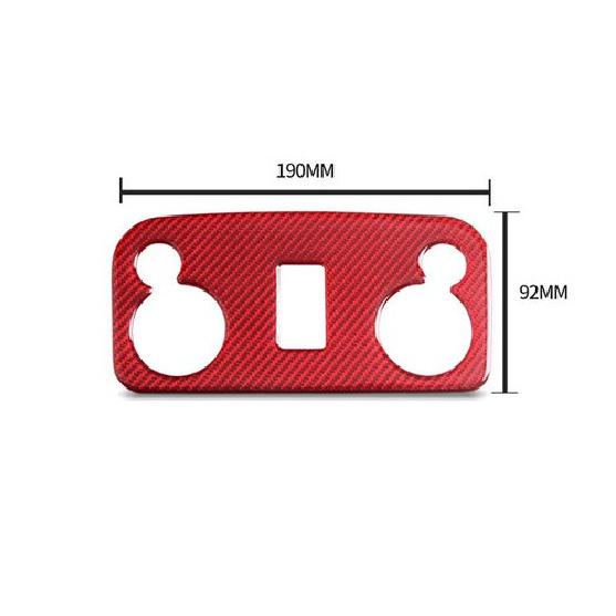 Front Reading Lights Cover Red Carbon Fiber Sticker For Ford 2009-2013 Mustang