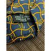 Used FENDI tie navy yellow all-over pattern regular tie