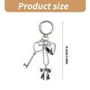 Love Keychain Heart Key Holder Love Key Pendant Metal Key Adornment Stylish Key Jewelry Alloy Texturte for Couples