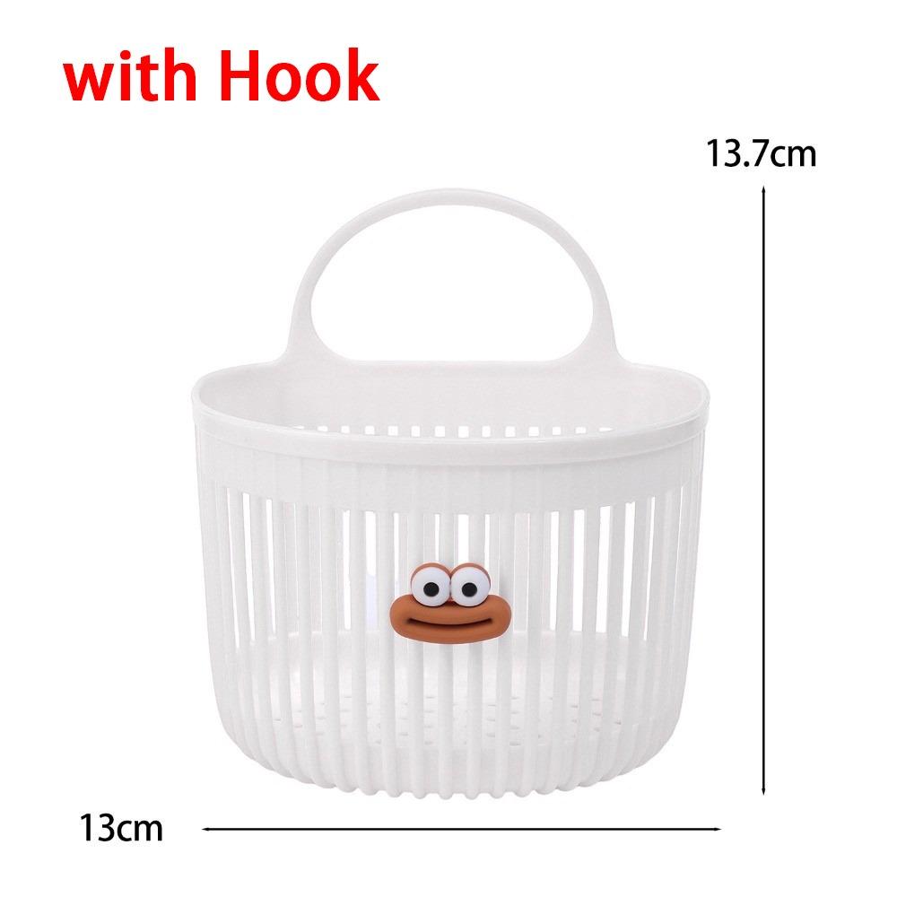 

Многоразовая корзина для хранения Настенный органайзер Милые кухонные подвесные корзины белый