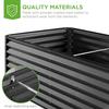 6x3x2ft Outdoor Metal Raised Garden Bed Deep Root Box Planter for Vegetables Flowers Herbs 269 Gallon Ccity 100 Non Toxic Mater