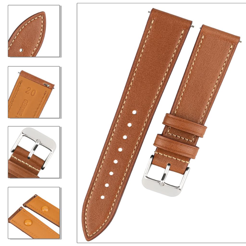 Leather Wristband 18202122Mm Oil Wax Leather Strap For Uawatc4 Pro Gt45