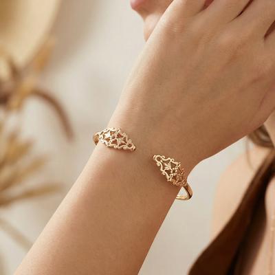 Accessories, Natural Simple Fashion Open Copper Bracelet, Trendy Retro Style Bracelet