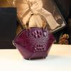 Hard Leather Women's Bag, 2026 New Fashiable Bamboo-patterned Handbag, Shell-style Messenger Bag with Crocodile Pattern