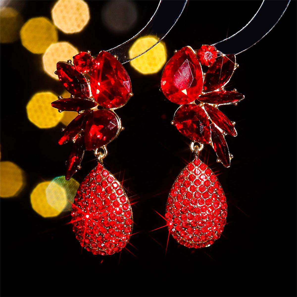 Модные длинные серьги с кристаллами, темпераментные блестящие серьги-бантики, трендовые женские серьги