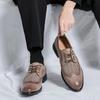 Atmungsaktive Herren-Leder-Sandalen mit Lochmuster (Brogue-Stil) - Sommertrend 2024