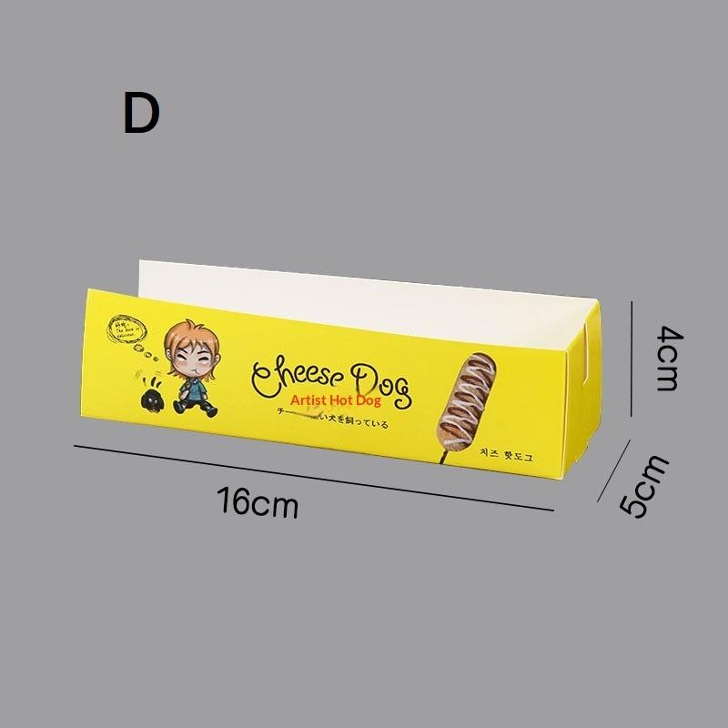 100Pcs Hot Dog Packaging Box Paper Disposable Party Tableware Food Serving Tray For Caterers Catering Boxes