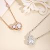 Collana Zucca Full Diamond da Donna Nicchia Squisita Moda Lusso Leggero ins Design Premium Senso Collana