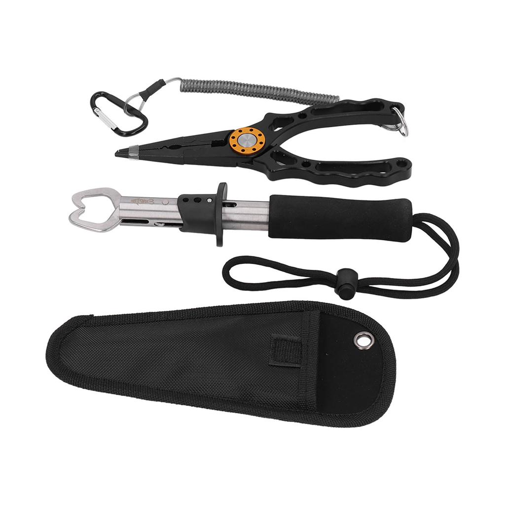 Mini Multifunctional Fishing Lip Gripper Stainless Steel Fishing Grip Pincers Lure Pliers Scissor