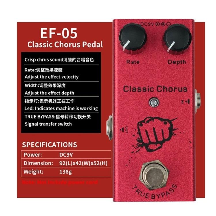 Electric Guitar Effects Pedal Single Type 9V Guitar Vintage Overdrive Effects Pedal for Stage Live Studio Easy to Use