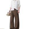 OWOXA Men's Double-Pleated Straight-Leg Trousers