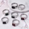R3363 Men's/Women High Quality 316L Stainless Steel Onyx Party Rings  Trend Jewelry