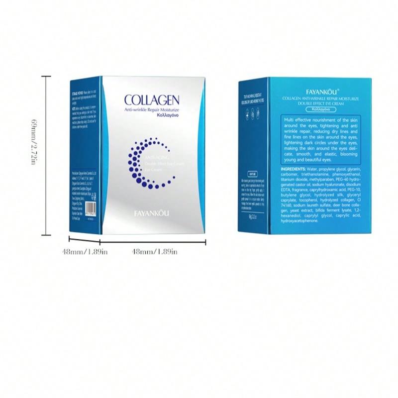 Kollagen-Anti-Falten-Augencreme reduziert feine Linien, beseitigt dunkle Augenringe und verleiht müden Augen wieder Glanz.