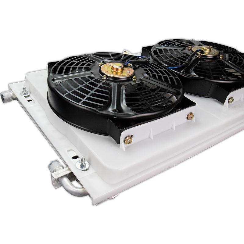 Universal Air Conditioning Condenser Radiator Cooling Fan Assembly 14'' x 23'' for Car Van Bus Truck Pickup A/C Conditioner