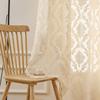 Elegant French White Lace Sheer Curtain with Floral Design - Semi-Transparent, Grommet Top for Easy Hanging - Perfect for Living Room Kitchen Privacy