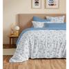 Complete Reversible Duvet Cover Set "Vanessa" 6 Pieces for 160 X 200 Bed Louise Blue