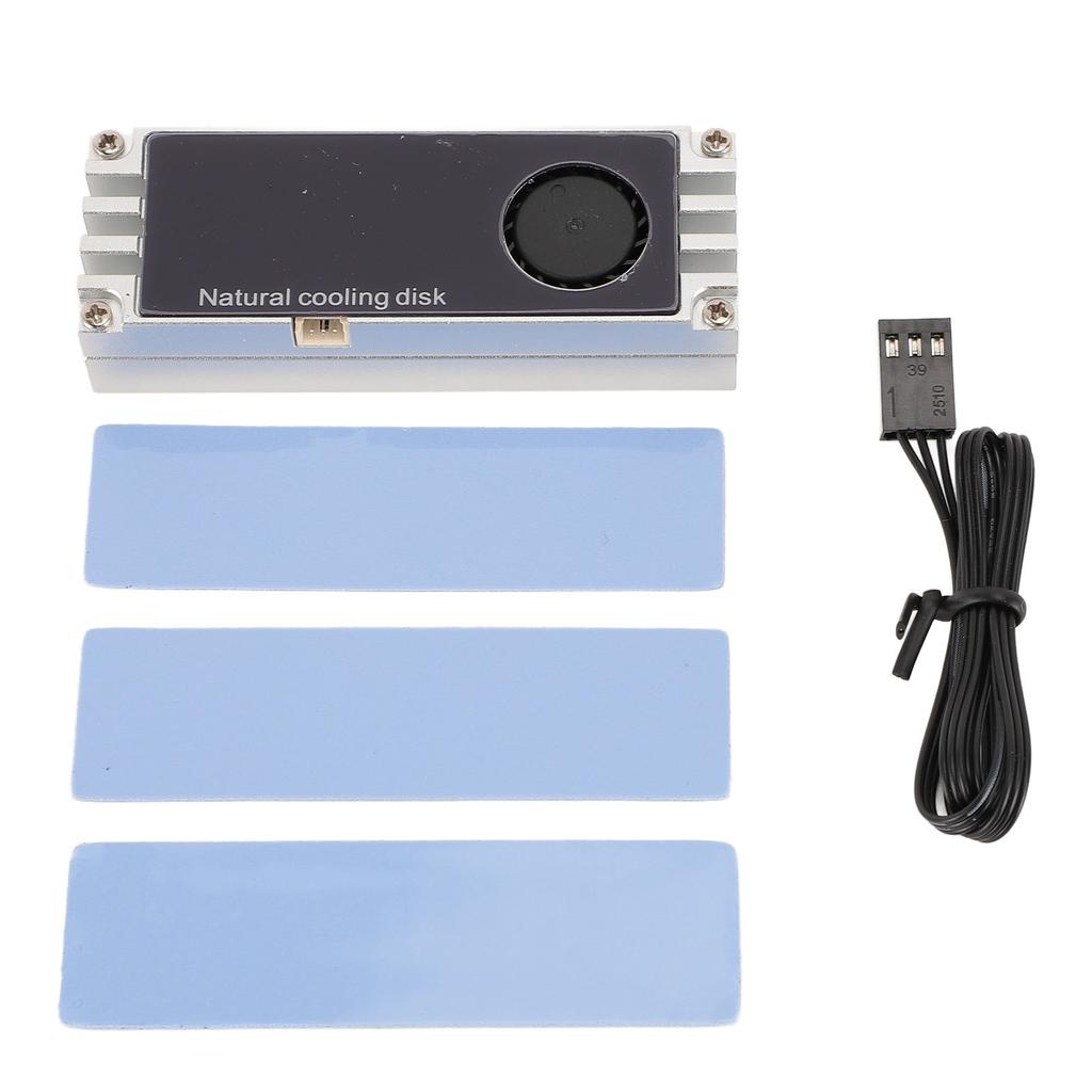 NVMe M.2 Heatsink Temperature Display Aluminum High Performance SSD Cooler with Dual Thermal