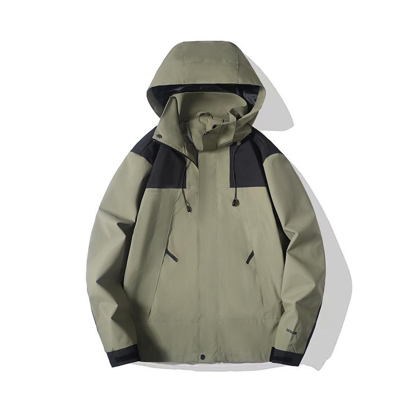 Couple's Autumn Winter Windbreaker: Thick, Velvet-Lined 3-in-1 Jacket for Live-Stream Sales