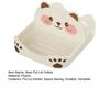 Decorative Kitchen Counter Organizer Cute Bear Pot Lid Holder for Countertop, Multipurpose ABS Plastic Spatula Spoon Rest, Easy Clean Cooking Utensils