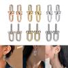 Fashionable Lightweight Horseshoe Earrings with Delicate Drop Studs for Effortless Style and Everyday Wear