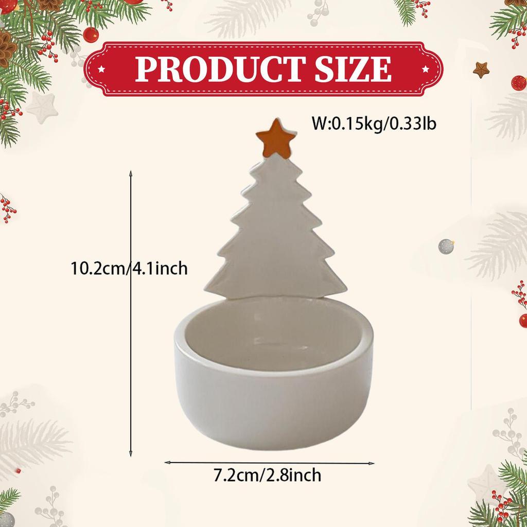 Weihnachts-Teelichthalter Kerzenbecher Klein Dekoratives Baumdesign für Tisch