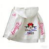 2026 Family Trip Kids Zip Up Hoodie Cute Cartoon Mouse & Friends Graphic Casual Hooded Jacket