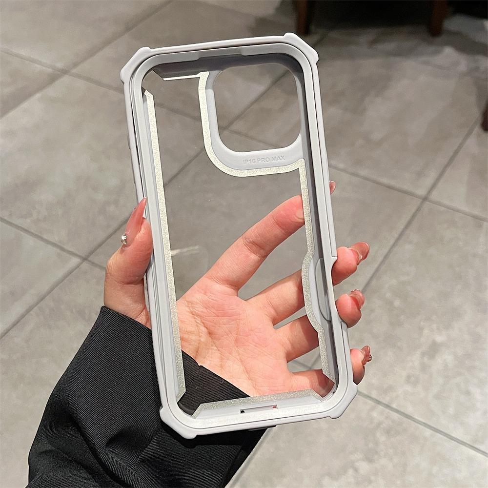 Heavy Duty Dual Layer Transparent Shockproof Durable Phone Case for iPhone 16 Pro Max 15 Plus 14 13 12 11 Protect Cover