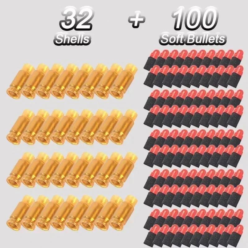 80 Balas Blandas Y 24 Conchas Para Pistolas De Juguete Glock, Pistola Desert Eagle Colt 1911, Munición De Balas De Espuma