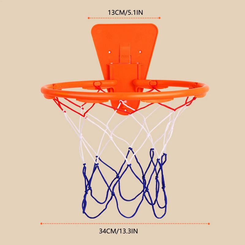 Wall Mounted Basketball Hoop With Basketball Mesh Indoor Door Hanging Basketball Goal Hoop Net For Kids